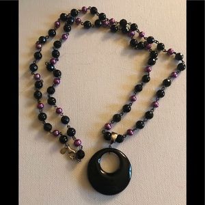 Black onyx / purple WK Whitney Kelly necklace